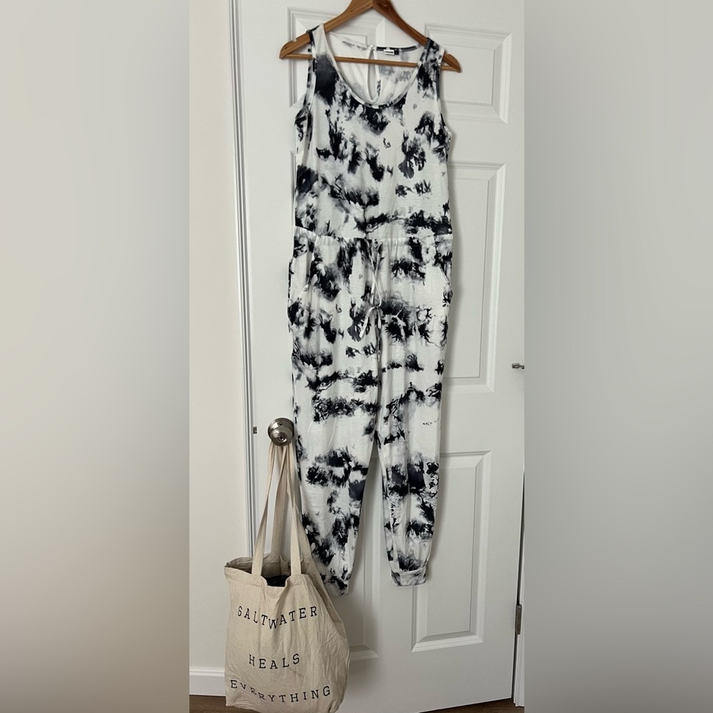 Boutique /Super soft tie dyed jumpsuit